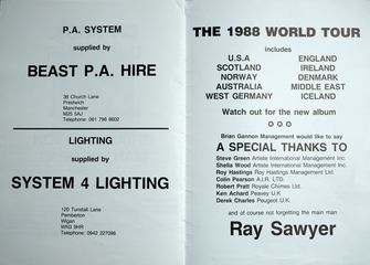 Prog - Ray Sawyer - UK Tour 1988 - 1988 - UK - 8